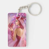 Sleutelhanger Mooie koningin en draak (achterkant)