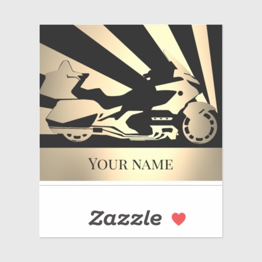 Sleutelhanger Motorfiets Fietsster Sepia Sticker (Vel)