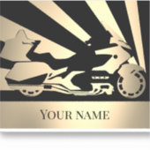 Sleutelhanger Motorfiets Fietsster Sepia Sticker (Voorkant)