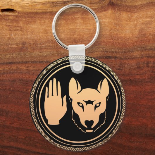 Sleutelhanger Native Wolf Art Metis Gifts (Voorkant)