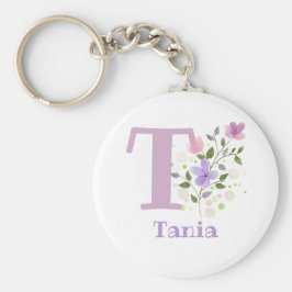 Sleutelhanger of Key Fob in een Floral Design met