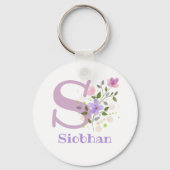 Sleutelhanger of Key Fob in een Floral Design met  (Voorkant)