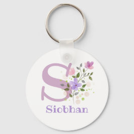 Sleutelhanger of Key Fob in een Floral Design met 