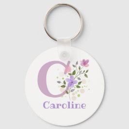 Sleutelhanger of Key Fob in een Floral Design met