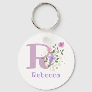 Sleutelhanger of Key Fob in een Floral Design met 
