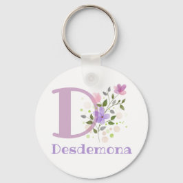 Sleutelhanger of Key Fob in een Floral Design met