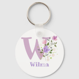 Sleutelhanger of Key Fob in een Floral Design met 