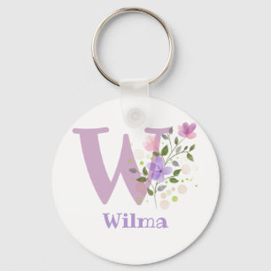 Sleutelhanger of Key Fob in een Floral Design met 