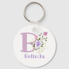 Sleutelhanger of Key Fob in een Floral Design met 