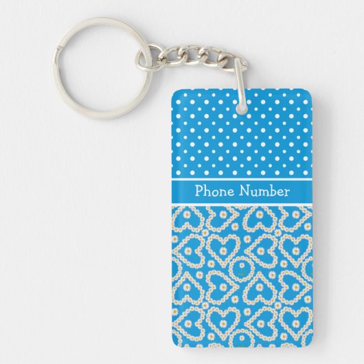 Sleutelhanger om te personaliseren: Polkas Daisy C (Voorkant)