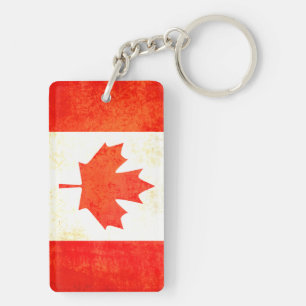 Sleutelhanger onder Canadese vlag Maple Leaf