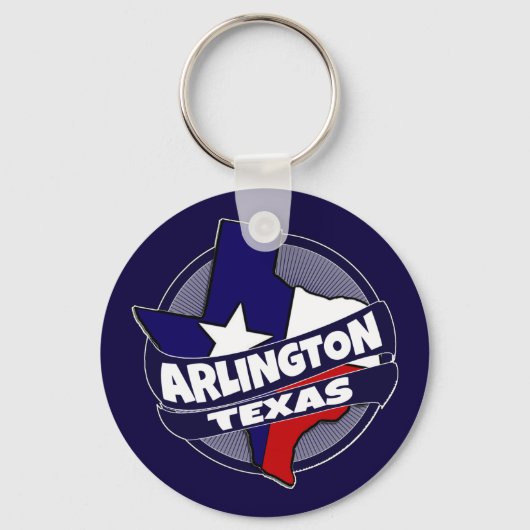 Sleutelhanger onder de vlag van Arlington Texas (Voorkant)