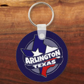 Sleutelhanger onder de vlag van Arlington Texas (Voorkant)