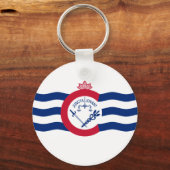Sleutelhanger onder de vlag van Cincinnati (Ohio) (Voorkant)
