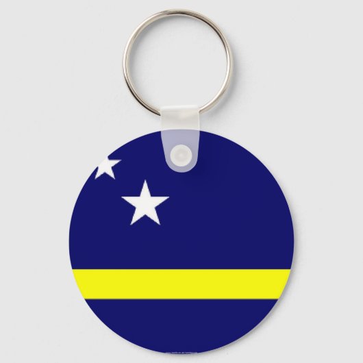 Sleutelhanger onder de vlag van Curaçao (Voorkant)