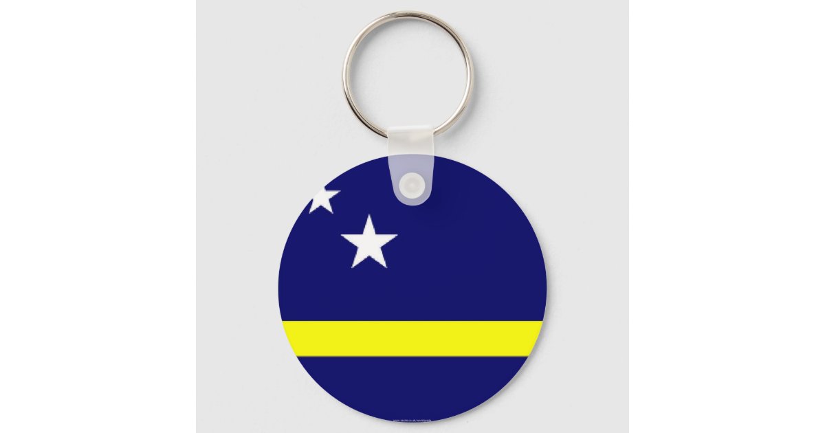 Sleutelhanger onder de vlag van Curaçao | Zazzle.nl
