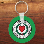 Sleutelhanger onder de vlag van Worcester (Massach (Voorkant)