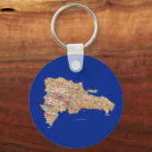 Sleutelhanger op de kaart van de Dominicaanse Repu (Voorkant)