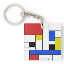 Sleutelhanger op het Plein van de Mondriaan (dubbe