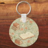 Sleutelhanger Open Boek Bloemige Boekliefhebber (Achterkant)