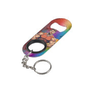 Sleutelhanger opener mini flessenopener (Achterkant Gekanteld)