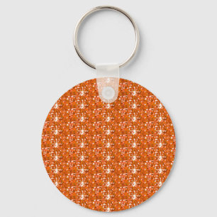Sleutelhanger Oranje Glitter
