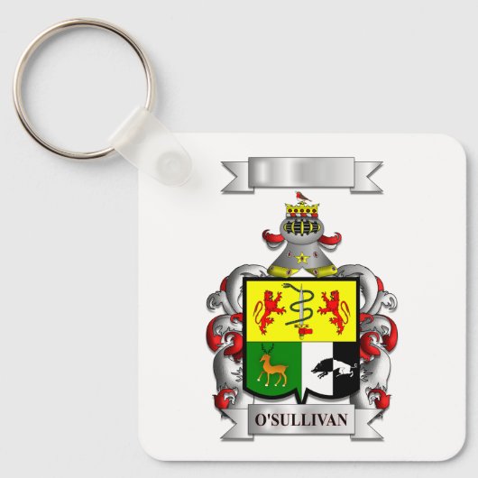 Sleutelhanger O'Sullivan Achternaam En Schild (Voorkant)