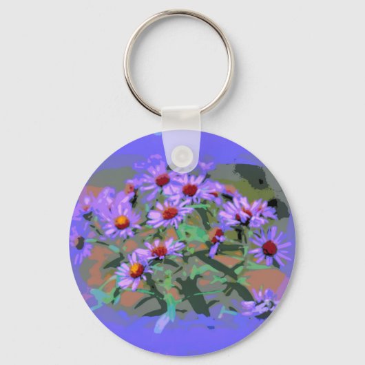 sleutelhanger paarse asters (Voorkant)