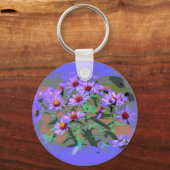 sleutelhanger paarse asters (Voorkant)