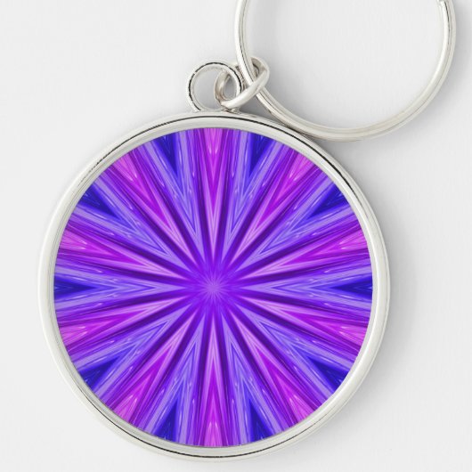 Sleutelhanger Paarse/blauwe Kaleidoscoop (Voorkant)