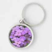 Sleutelhanger paarse bloemen (Voorkant)
