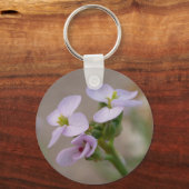 Sleutelhanger paarse bloemen (Voorkant)