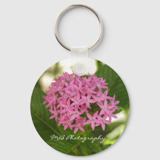 Sleutelhanger paarse bloemen