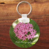 Sleutelhanger paarse bloemen (Voorkant)