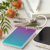 sleutelhanger: PAARSE EN BLAUWGROEN OMBRE Sleutelhanger (Voorkant Rechts)