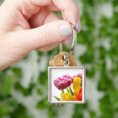 Sleutelhanger Paarse en gele Tulpen (Hand)