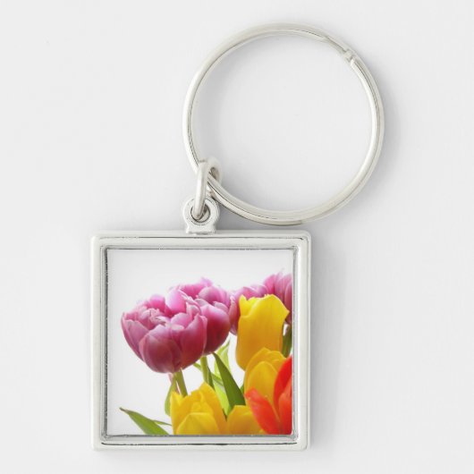Sleutelhanger Paarse en gele Tulpen (Voorkant)