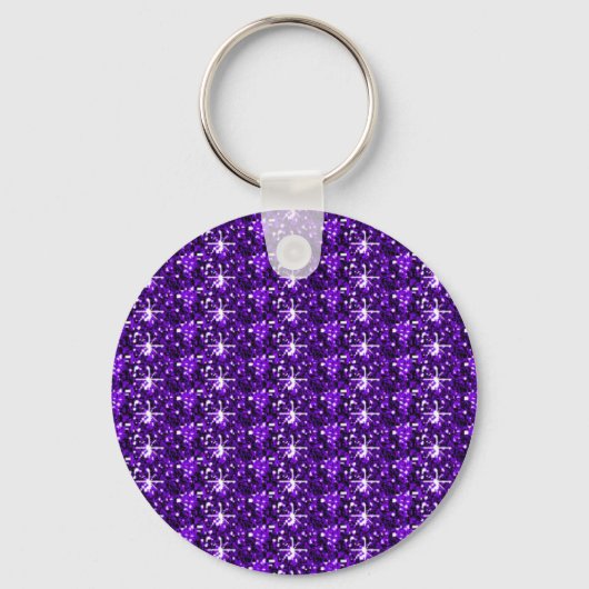 Sleutelhanger Paarse Glitter (Voorkant)