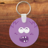 Sleutelhanger Paarse Monster Face (Voorkant)