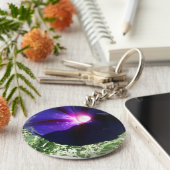 Sleutelhanger Paarse morning Glory Flower (Zijkant)