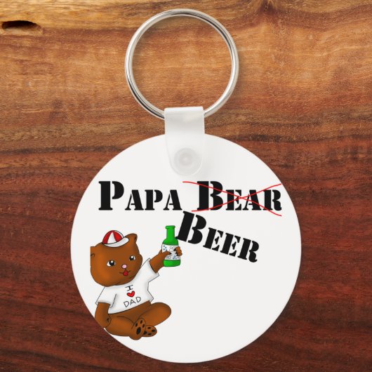 Sleutelhanger Papa Beer (Voorkant)