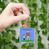 Sleutelhanger pappie Brunette (Aangepaste namen) (Hand)