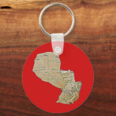 Sleutelhanger Paraguay Map (Voorkant)