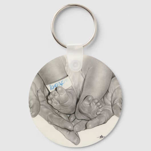Sleutelhanger pasgeboren baby voeten (Voorkant)