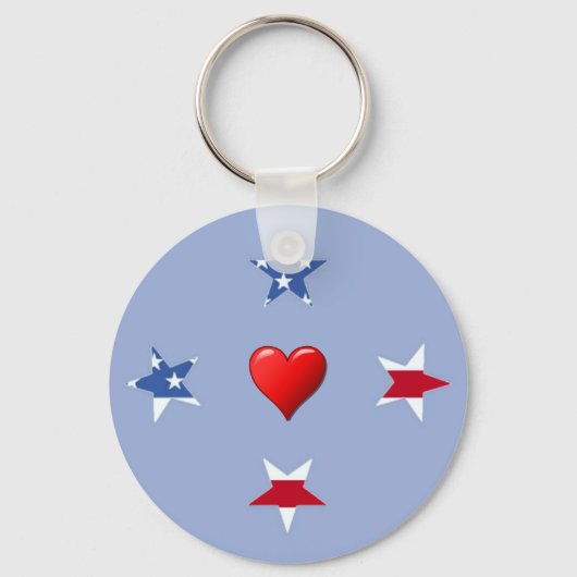Sleutelhanger patriottische sterren (Voorkant)