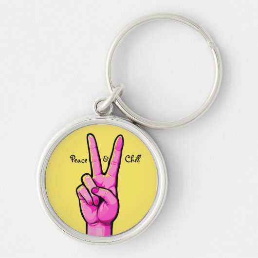 Sleutelhanger "Peace & Chill" Positieve energie (Voorkant)