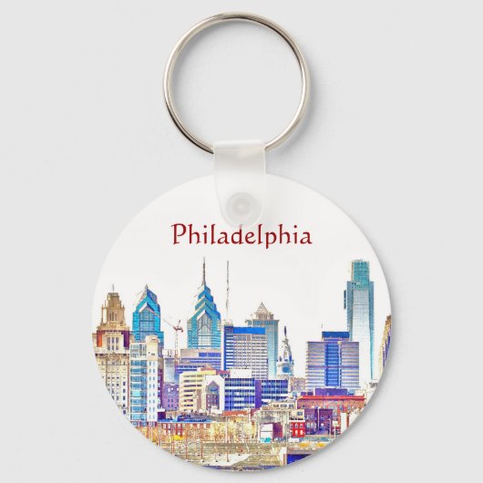 Sleutelhanger Philadelphia Color Sketch (Voorkant)