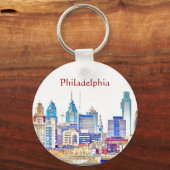 Sleutelhanger Philadelphia Color Sketch (Voorkant)