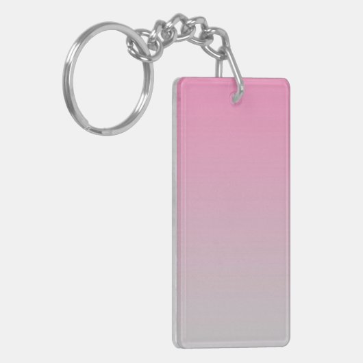 sleutelhanger: PINK GRAY OMBRE Sleutelhanger (Voorkant Links)