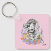 Sleutelhanger: Poedel Liefde Sleutelhanger (Voorkant)